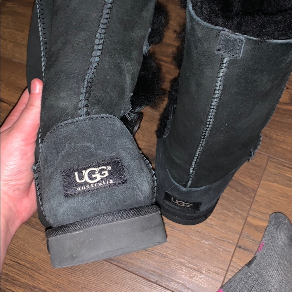 Tall black button Uggs